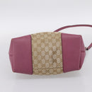 GUCCI GG Canvas Hand Bag 2way Beige Gold 353120 Auth 200012-12