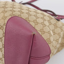 GUCCI GG Canvas Hand Bag 2way Beige Gold 353120 Auth 200012-13