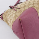 GUCCI GG Canvas Hand Bag 2way Beige Gold 353120 Auth 200012-14