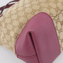 GUCCI GG Canvas Hand Bag 2way Beige Gold 353120 Auth 200012-16
