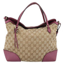 GUCCI GG Canvas Hand Bag 2way Beige Gold 353120 Auth 200012-2