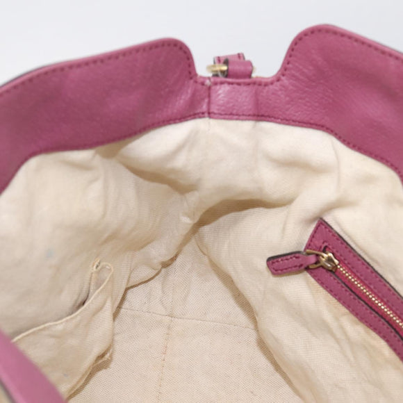 GUCCI GG Canvas Hand Bag 2way Beige Gold 353120 Auth 200012