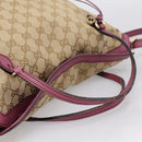 GUCCI GG Canvas Hand Bag 2way Beige Gold 353120 Auth 200012-7