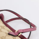 GUCCI GG Canvas Hand Bag 2way Beige Gold 353120 Auth 200012-9
