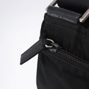 PRADA Shoulder Bag Nylon Black Silver Auth 200013A-21