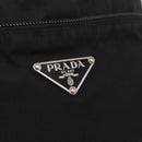PRADA Shoulder Bag Nylon Black Silver Auth 200013A-22