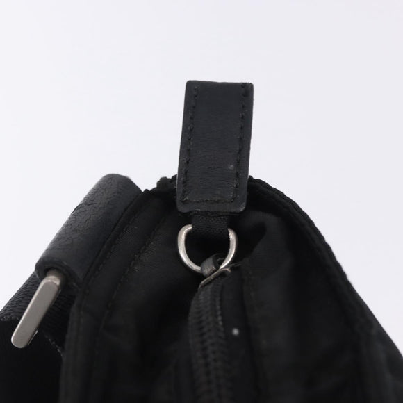 PRADA Shoulder Bag Nylon Black Silver Auth 200013A