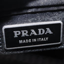 PRADA Shoulder Bag Nylon Black Silver Auth 200013A-24