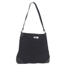 GUCCI GG Canvas Shoulder Bag Black Silver 196140 Auth 200016A-1