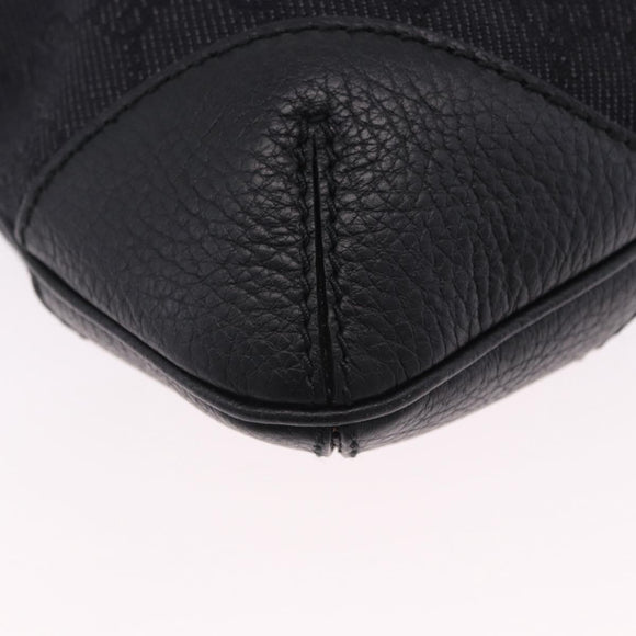 GUCCI GG Canvas Shoulder Bag Black Silver 196140 Auth 200016A
