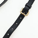 PRADA Hand Bag Nylon 2way Black Gold Auth 200017V-9