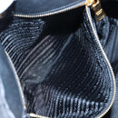 PRADA Hand Bag Nylon 2way Black Gold Auth 200017V-27