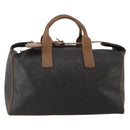 Christian Dior Honeycomb Canvas Boston Bag PVC 2way Black Gold Auth 200022A-1