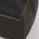 Christian Dior Honeycomb Canvas Boston Bag PVC 2way Black Gold Auth 200022A-10