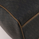 Christian Dior Honeycomb Canvas Boston Bag PVC 2way Black Gold Auth 200022A-11