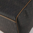 Christian Dior Honeycomb Canvas Boston Bag PVC 2way Black Gold Auth 200022A-12