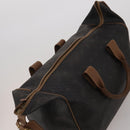 Christian Dior Honeycomb Canvas Boston Bag PVC 2way Black Gold Auth 200022A-16