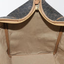 Christian Dior Honeycomb Canvas Boston Bag PVC 2way Black Gold Auth 200022A-19