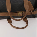 Christian Dior Honeycomb Canvas Boston Bag PVC 2way Black Gold Auth 200022A-7