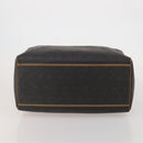 Christian Dior Honeycomb Canvas Boston Bag PVC 2way Black Gold Auth 200022A-9
