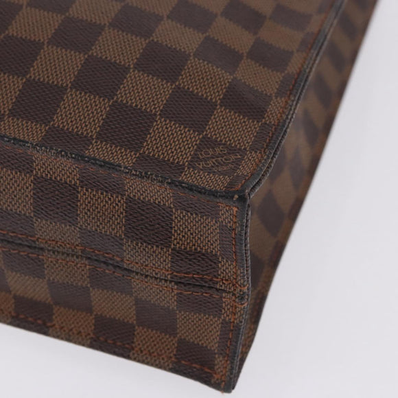 LOUIS VUITTON Damier Ebene Sac Plat Hand Bag N51140 LV Auth 200023A