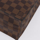 LOUIS VUITTON Damier Ebene Sac Plat Hand Bag N51140 LV Auth 200023A-16