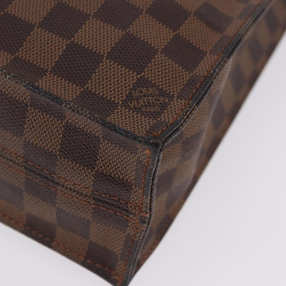 LOUIS VUITTON Damier Ebene Sac Plat Hand Bag N51140 LV Auth 200023A