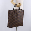 LOUIS VUITTON Damier Ebene Sac Plat Hand Bag N51140 LV Auth 200023A-20