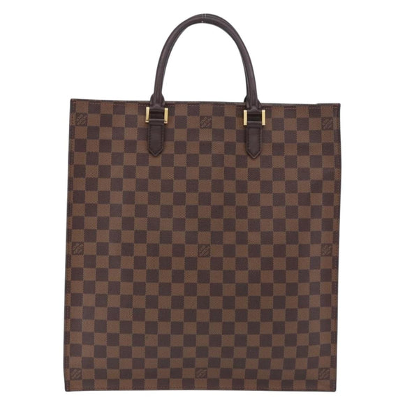 LOUIS VUITTON Damier Ebene Sac Plat Hand Bag N51140 LV Auth 200023A
