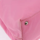 PRADA Hand Bag Nylon Pink Silver Auth 200050A-9