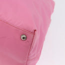 PRADA Hand Bag Nylon Pink Silver Auth 200050A-14