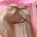 PRADA Hand Bag Nylon Pink Silver Auth 200050A-21