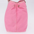 PRADA Hand Bag Nylon Pink Silver Auth 200050A-3