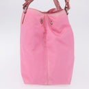PRADA Hand Bag Nylon Pink Silver Auth 200050A-4