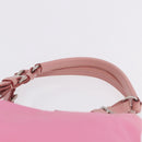 PRADA Hand Bag Nylon Pink Silver Auth 200050A-8