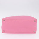 PRADA Hand Bag Nylon Pink Silver Auth 200050A-5