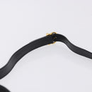 Salvatore Ferragamo Gancini Hand Bag Leather 2way Black Gold Auth 200051A-14