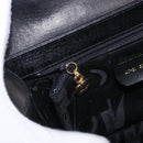 Salvatore Ferragamo Gancini Hand Bag Leather 2way Black Gold Auth 200051A-25