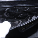 Salvatore Ferragamo Gancini Hand Bag Leather 2way Black Gold Auth 200051A-26