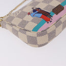 LOUIS VUITTON Damier Azur Mini Pochette Accessoires Pouch N41669 LV Auth 200052V-14