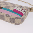 LOUIS VUITTON Damier Azur Mini Pochette Accessoires Pouch N41669 LV Auth 200052V-15