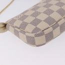 LOUIS VUITTON Damier Azur Mini Pochette Accessoires Pouch N41669 LV Auth 200052V-16