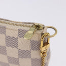 LOUIS VUITTON Damier Azur Mini Pochette Accessoires Pouch N41669 LV Auth 200052V-10