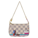 LOUIS VUITTON Damier Azur Mini Pochette Accessoires Pouch N41669 LV Auth 200052V-13