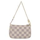 LOUIS VUITTON Damier Azur Mini Pochette Accessoires Pouch N41669 LV Auth 200052V-2