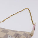 LOUIS VUITTON Damier Azur Mini Pochette Accessoires Pouch N41669 LV Auth 200052V-8