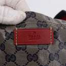 GUCCI GG Crystal Sherry Line Tote Bag Coated Canvas Navy 189669 Auth 200053A-14
