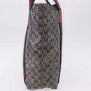 GUCCI GG Crystal Sherry Line Tote Bag Coated Canvas Navy 189669 Auth 200053A-4