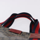 GUCCI GG Crystal Sherry Line Tote Bag Coated Canvas Navy 189669 Auth 200053A-8