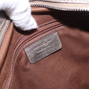 Salvatore Ferragamo Gancini Hand Bag Leather Gold Silver Auth 200055A-12